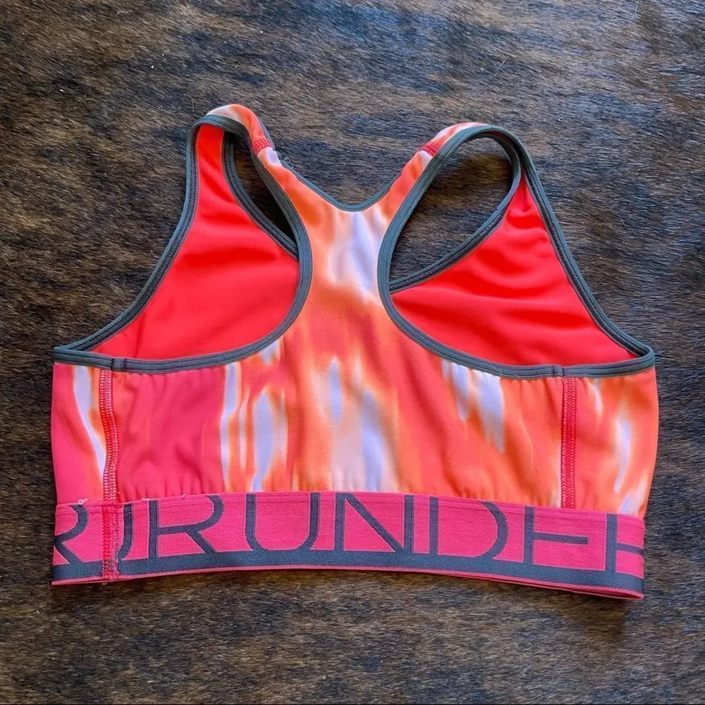 Under Armour Neon Pink Tie Dye Style Sports Bra - Picture 4 of 7